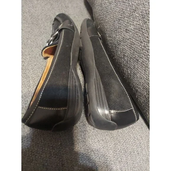 Naturalizer Shoes Womens‎ Size 7.5 Click Ballet Loafers Black Leather Suede Slip - Picture 8 of 10